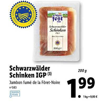 Schwarzwälder Schinken Igp Alpen Fest Style