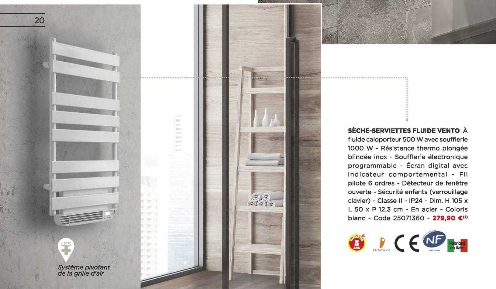 sèche-serviettes fluide vento