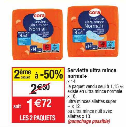 serviette ultra mince normal+