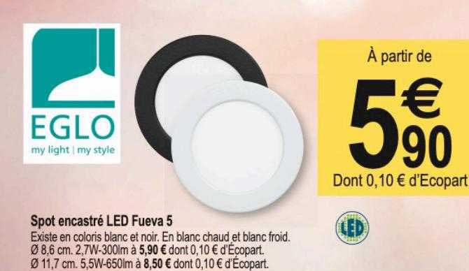 spot encastré led fueva 5