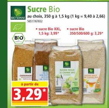 sucre bio bio sonne