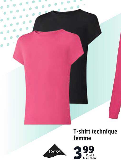 t-shirt technique femme
