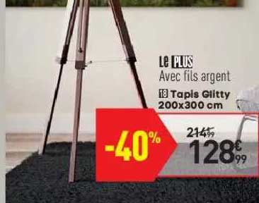 tapis glitty 200 x 300 cm