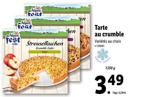 tarte au crumble alpen fest style