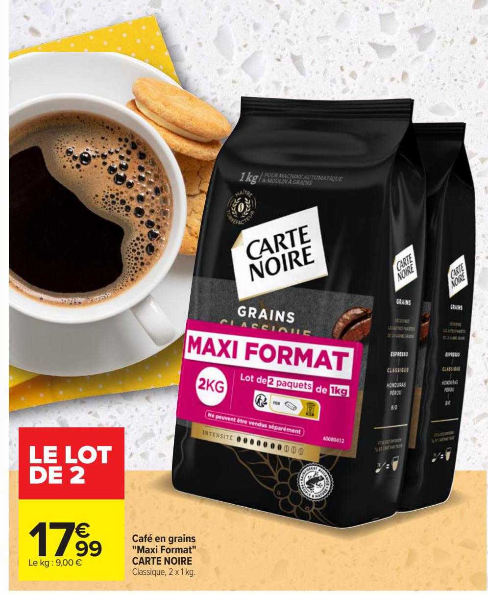 café en grains "maxi format" carte noire