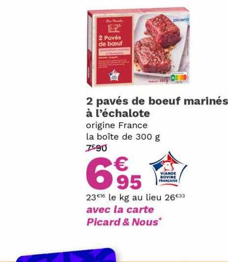 2 Pavés De Bœuf Marinés à L'échalote