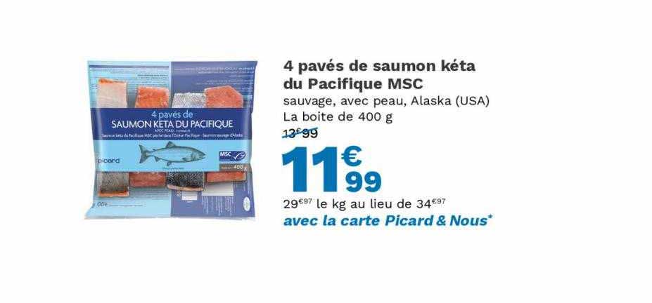 4 Pavés De Saumon Kéta Du Pacifique Msc