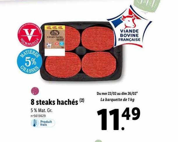 8 Steaks Hachés