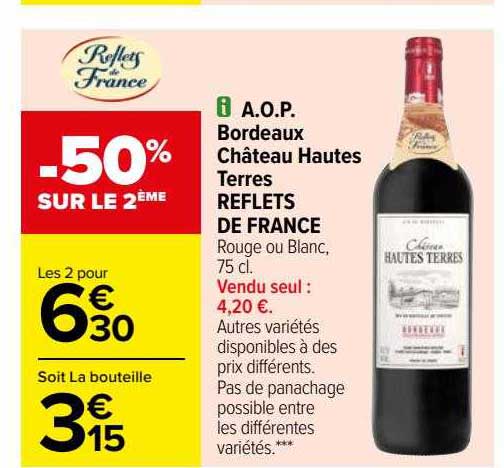 a.o.p. bordeaux château hautes terres reflets de france