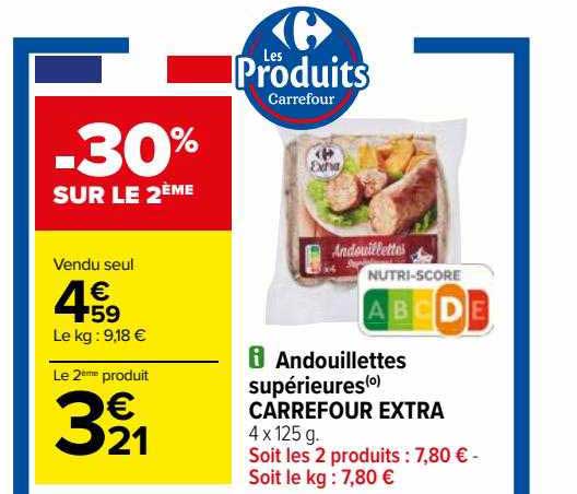 Andouillettes Supérieures Carrefour Extra