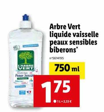 Arbre Vert Liquide Vaisselle Peau Sensibles Biberons