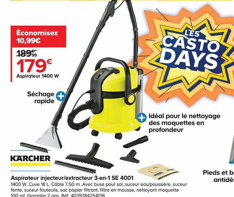aspirateur injecteur - extracteur 3-en-1 se 4001 kärcher