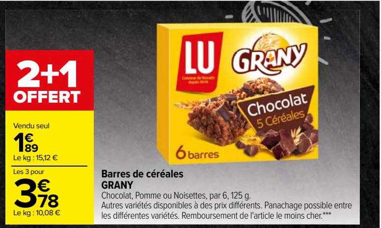 Barres De Céréales Grany