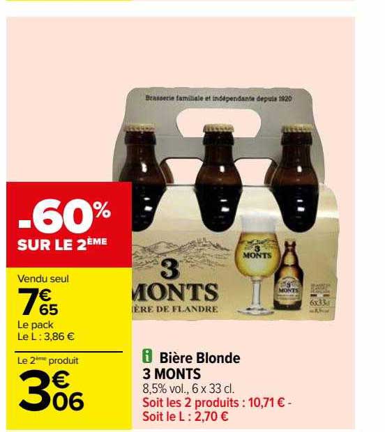 bière blonde 3 monts