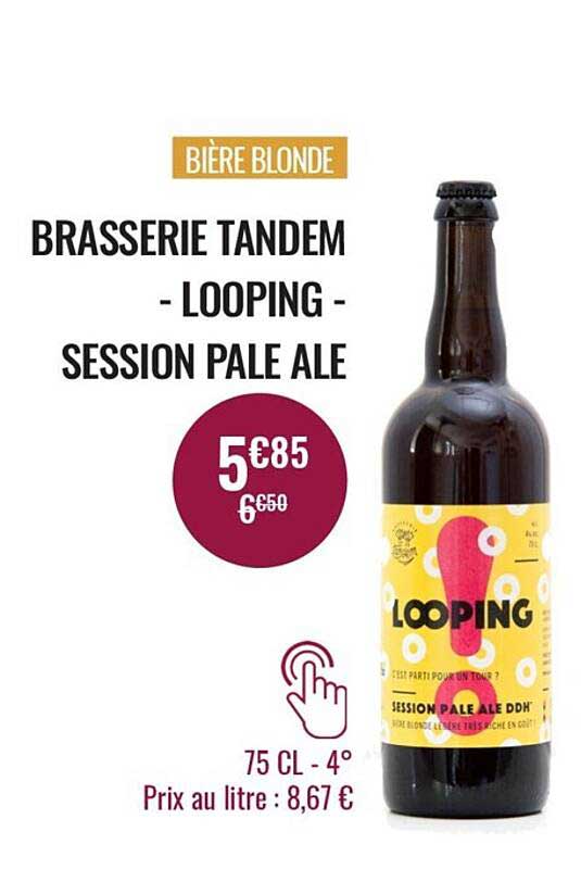 bière blonde brasserie tandem - looping - session pale ale