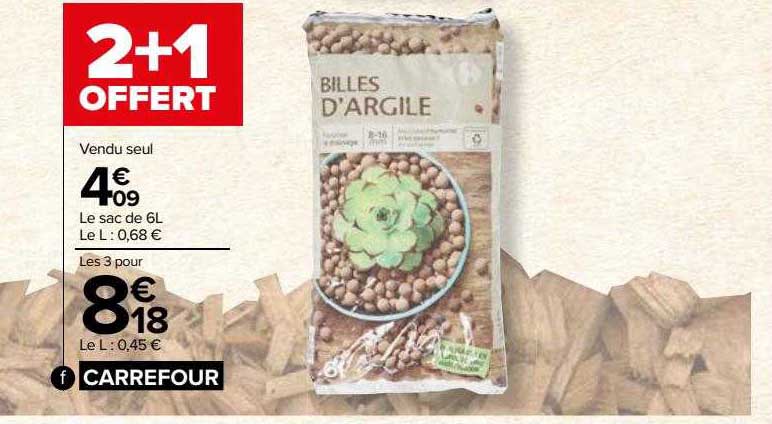 billes d'argile carrefour