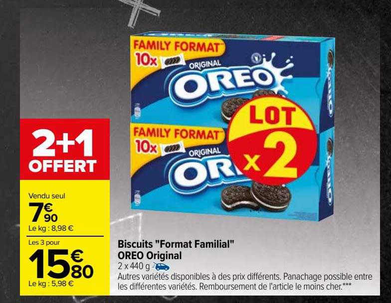 biscuits "format familial" oreo original