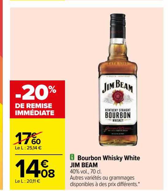 bourbon whisky white jim beam