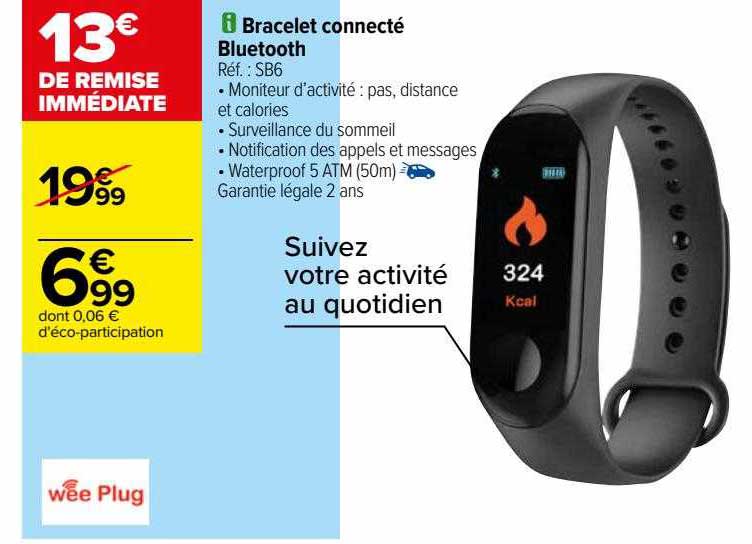 bracelet connecté wee plug