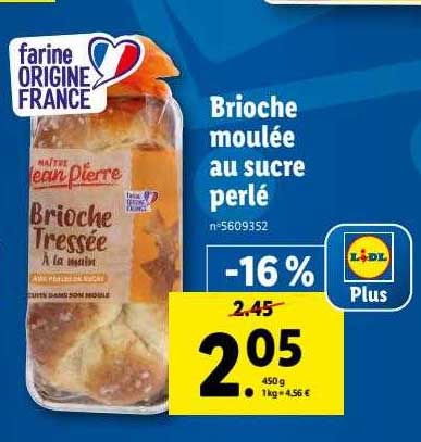 Brioche Moulée Au Sucre Perlé Maître Jean Pierre