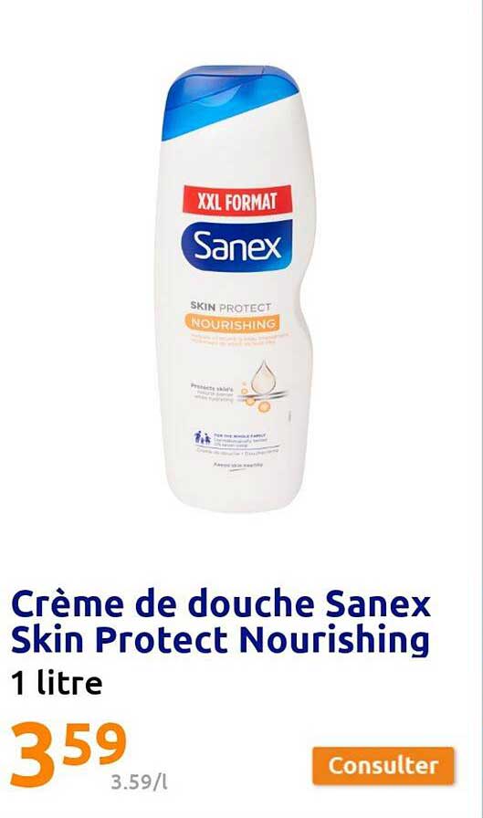 crème de douche sanex skin protect nourishing