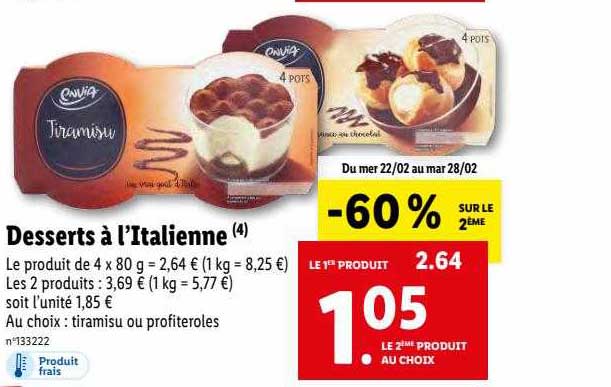 desserts à l'italienne envia