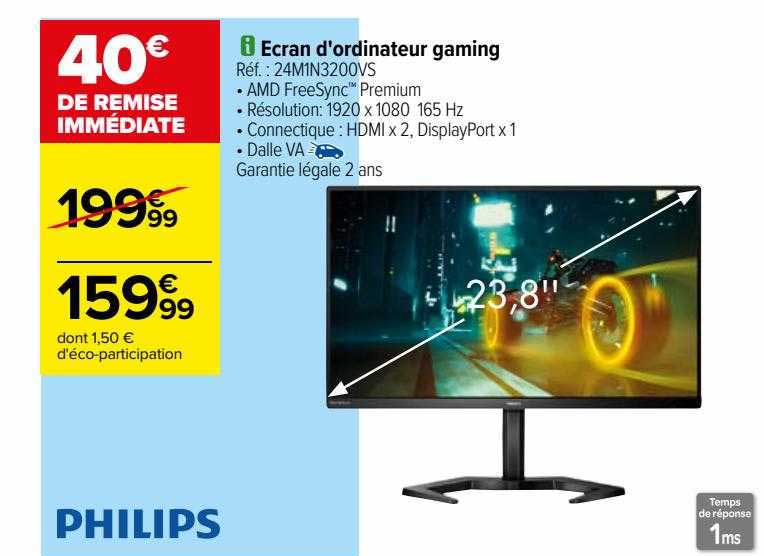 écran d'ordinateur gaming philips