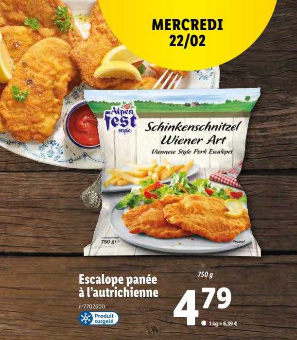 escalope panée à l'autrichienne alpen fest