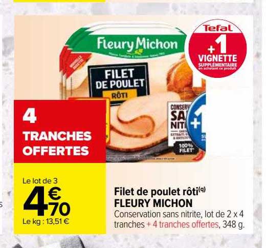 filet de poulet rôti fleury michon