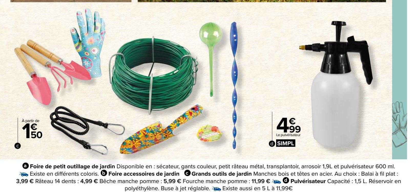 foire de petit outillage de jardin, foire accessoires de jardin, grands outils de jardin, pulvérisateur