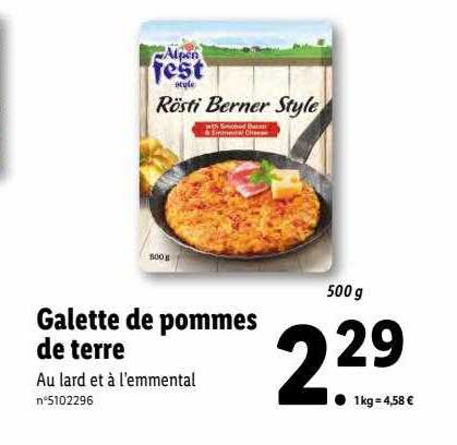 galette de pommes de terre alpen fest