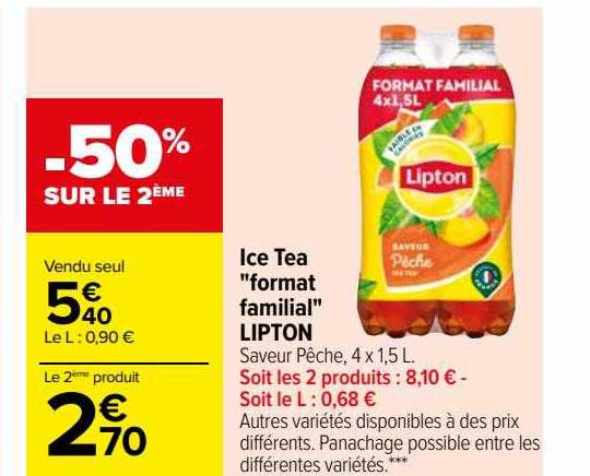 ice tea "format familial" lipton