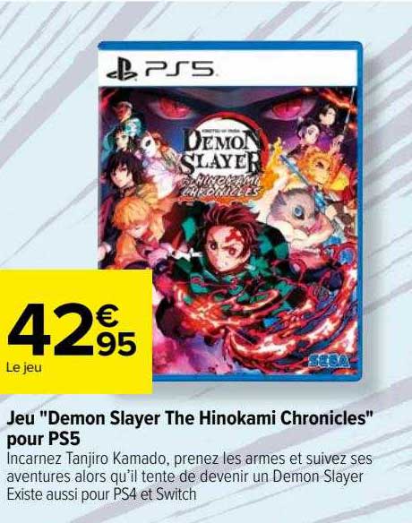 jeu "demon slayer the hinokami chronicles" pour ps5
