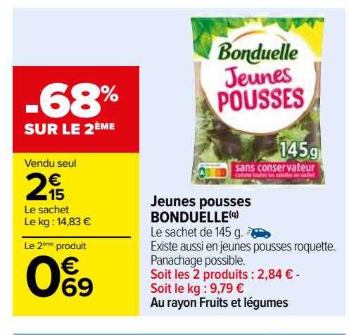 jeunes pousses bonduelle