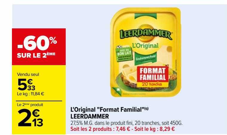 l'original "format familial" leerdammer