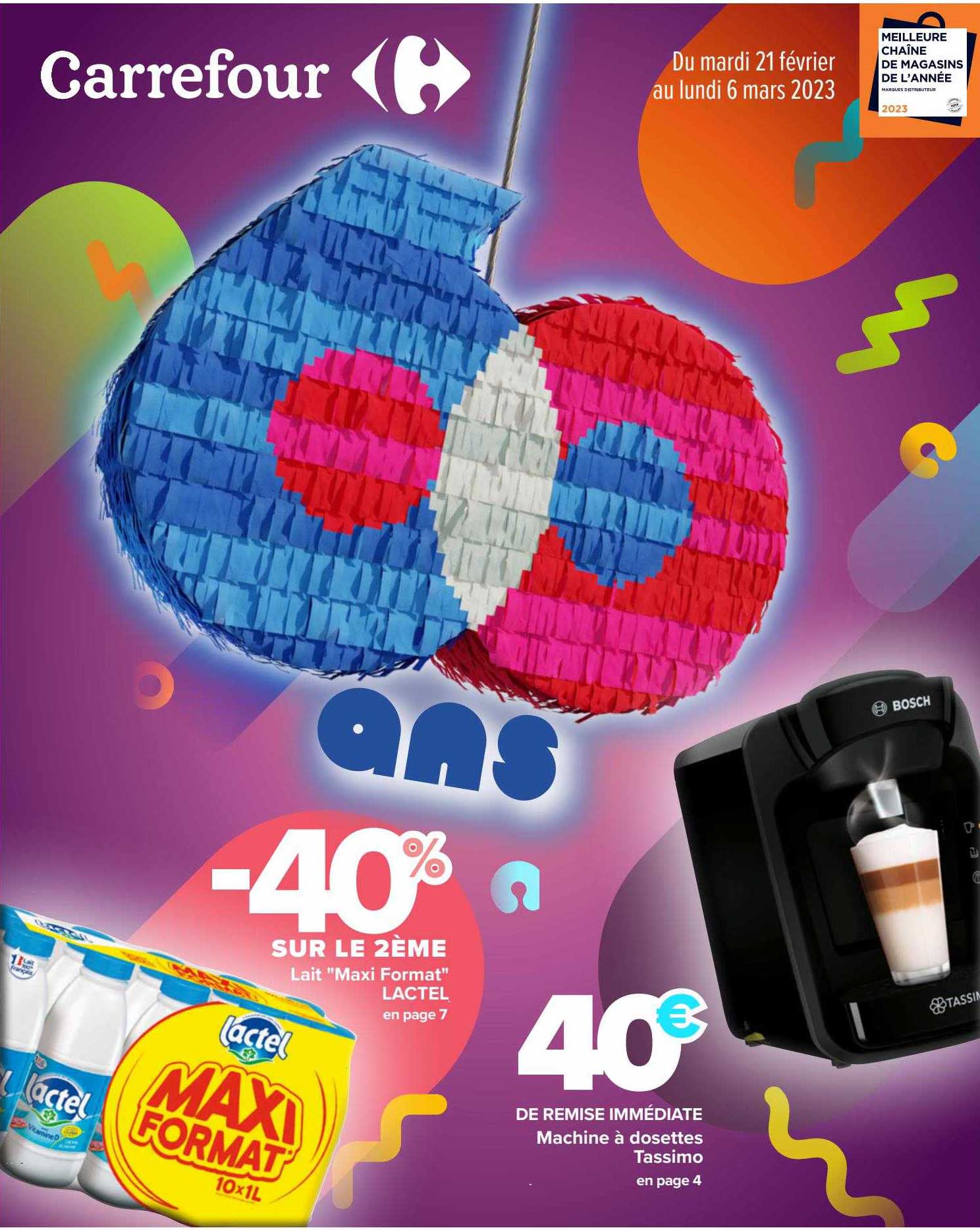 lait "maxi format" lactel, machine à dosettes tassimo