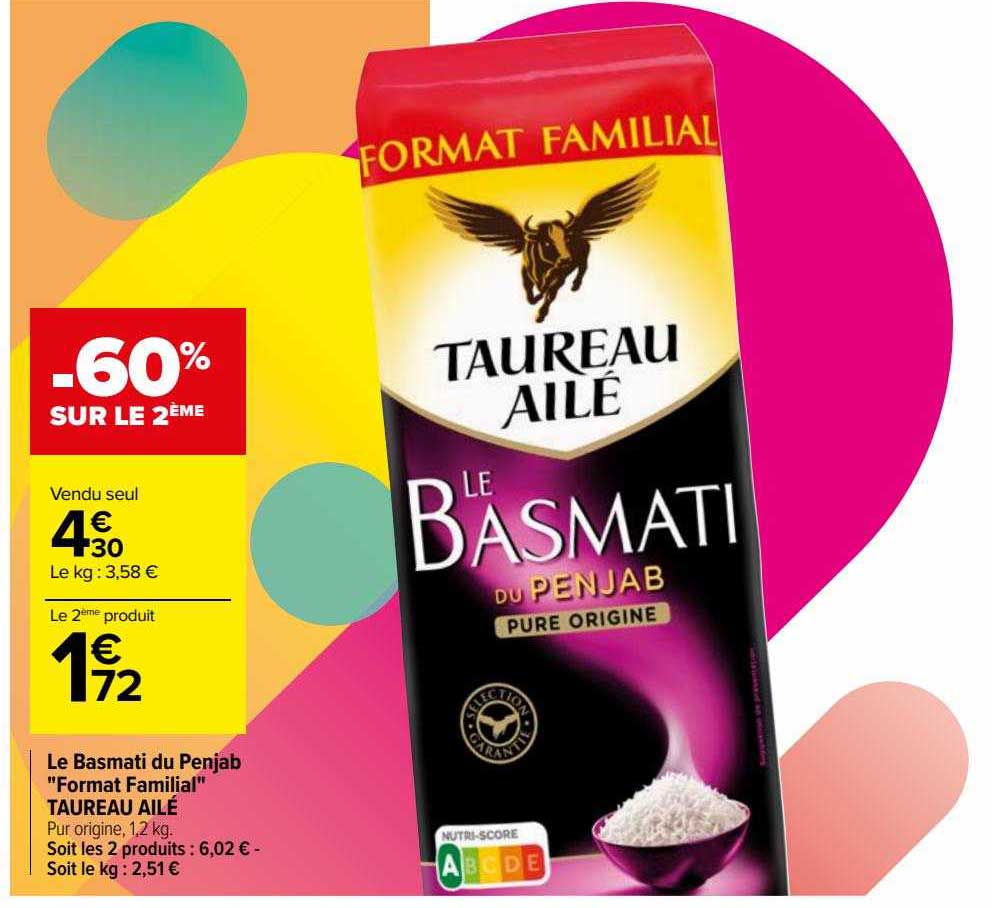 le basmati du penjab "format familial" taureau ailé