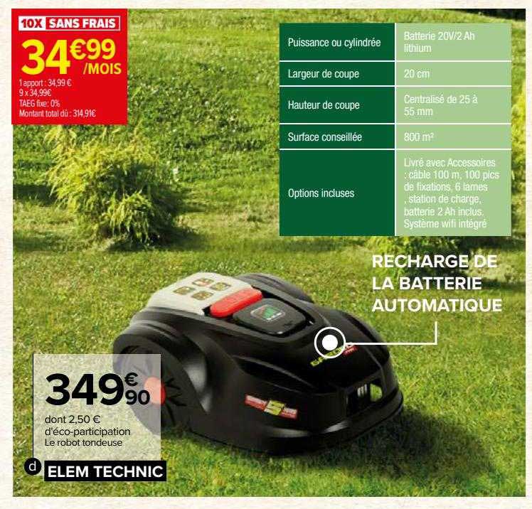 le robot tondeuse elem technic