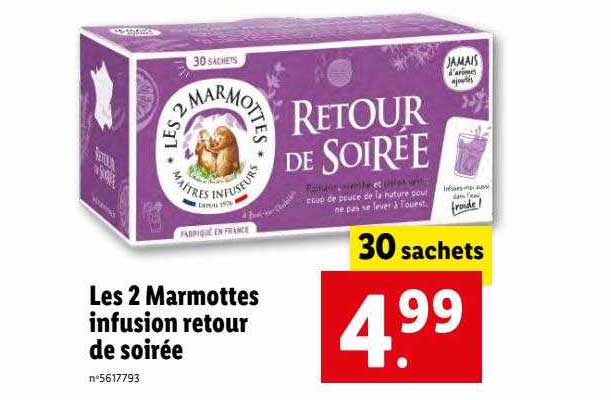 les 2 marmottes infusion retour de soirée les 2 marmottes