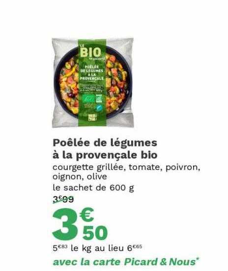 Poêlée De Légumes à La Provençale Bio