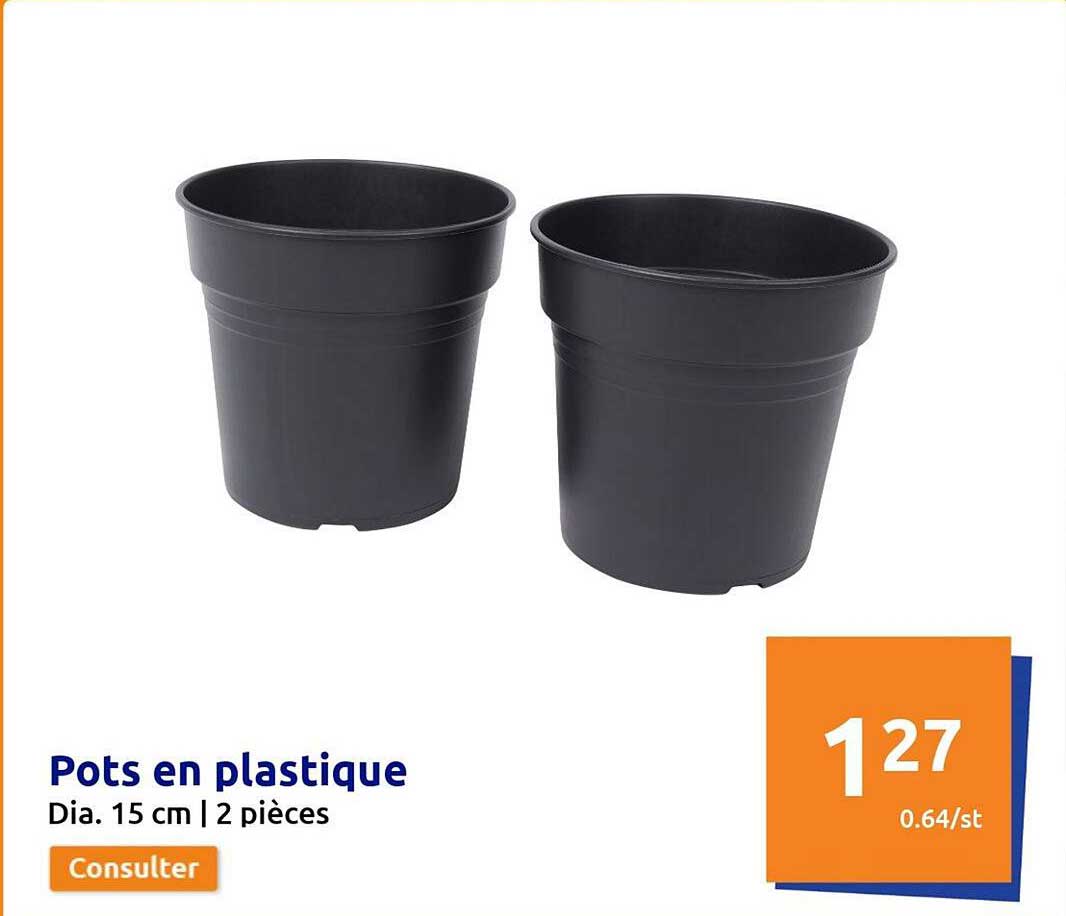 pots en plastique
