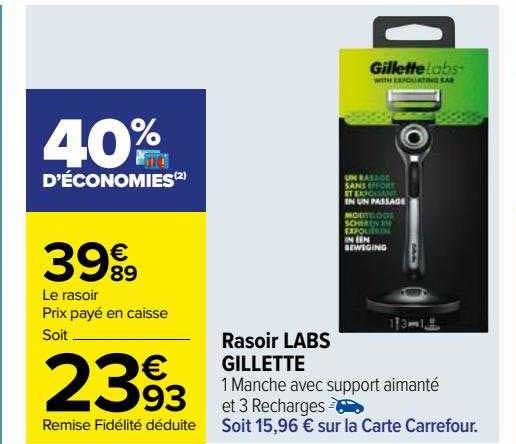 rasoir labs gillette