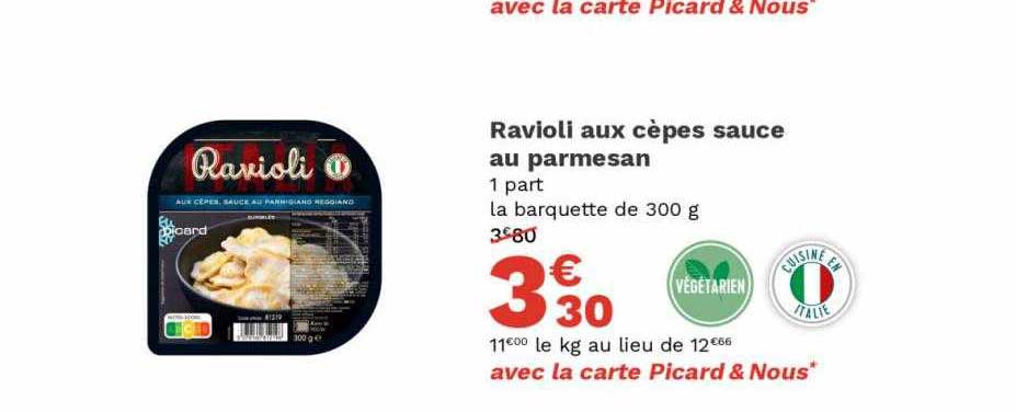 Ravioli Aux Cèpes Sauce Au Parmesan