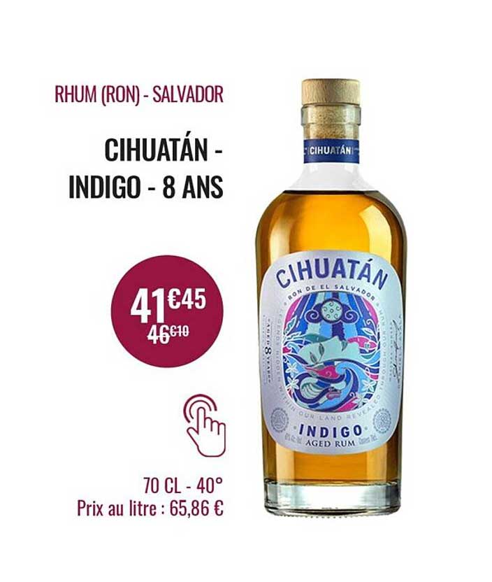 rhum (ron) - salvador cihuatán - indigo - 8 ans