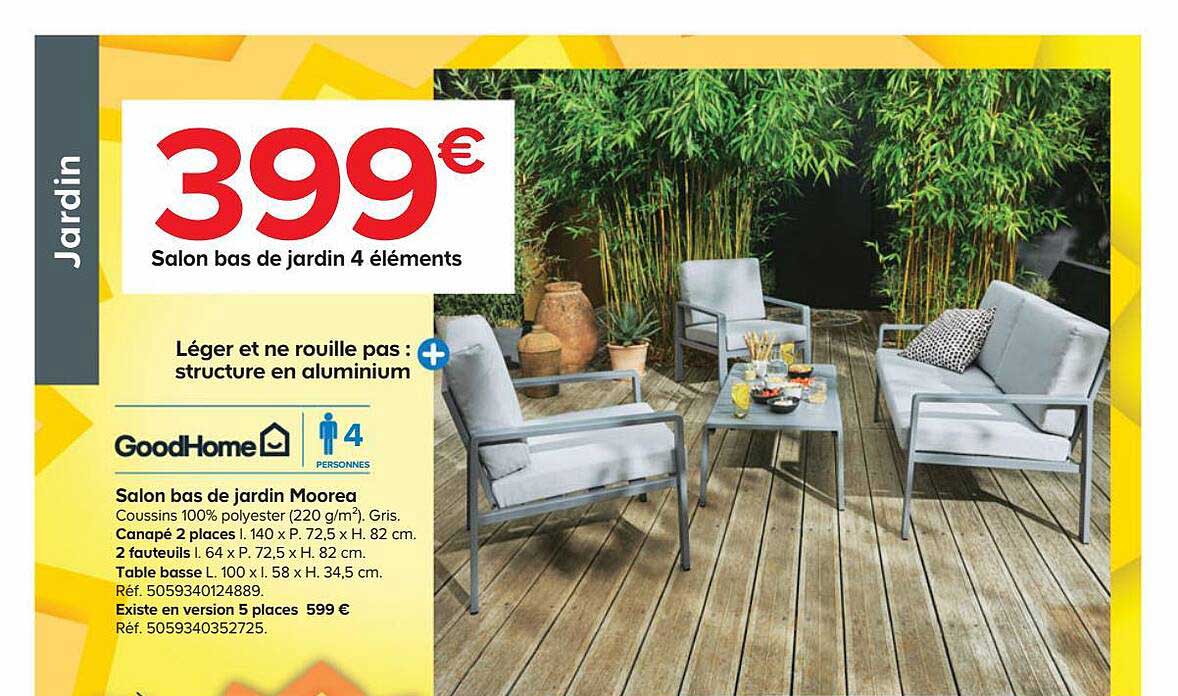 salon bas de jardin moorea goodHome