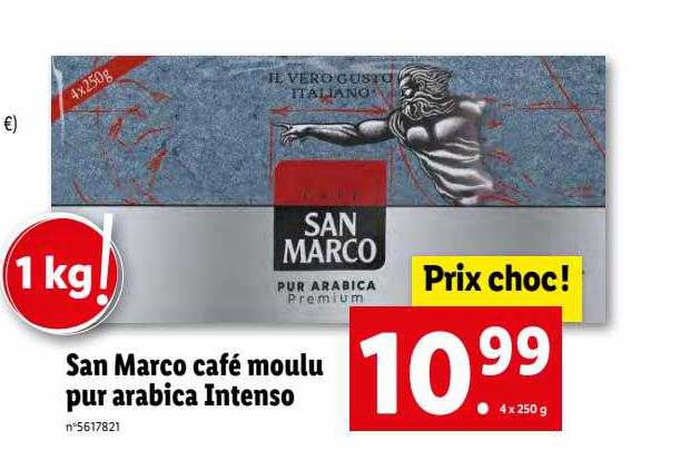 san marco café moulu pur arabica intenso