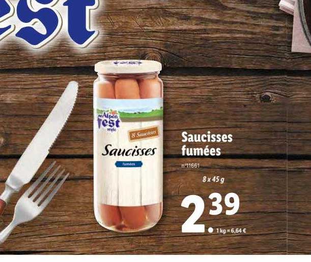 saucisses fumées alpen fest