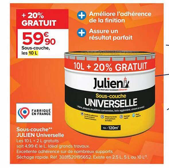 sous-couche julien universelle