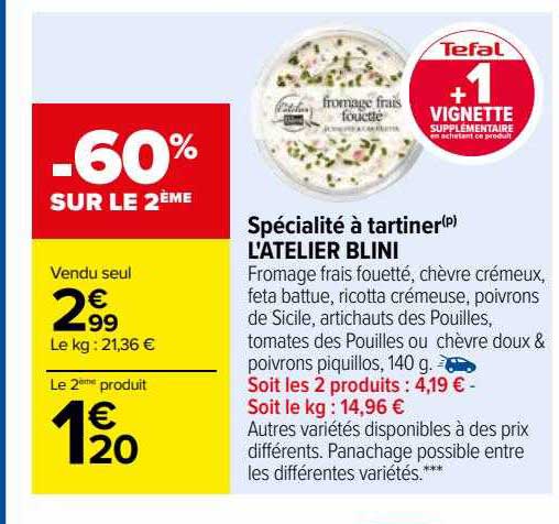 spécialité à tartiner l'atelier blini