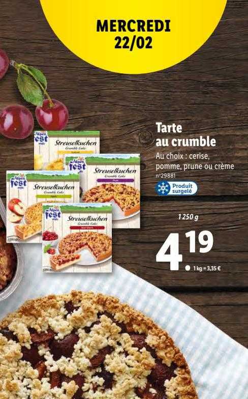 tarte au crumble alpen fest style